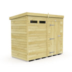 Elmstead Pent Security Shed Single Door External View
