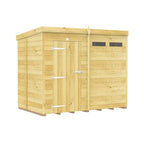 Elmstead Pent Security Shed Single Door External View