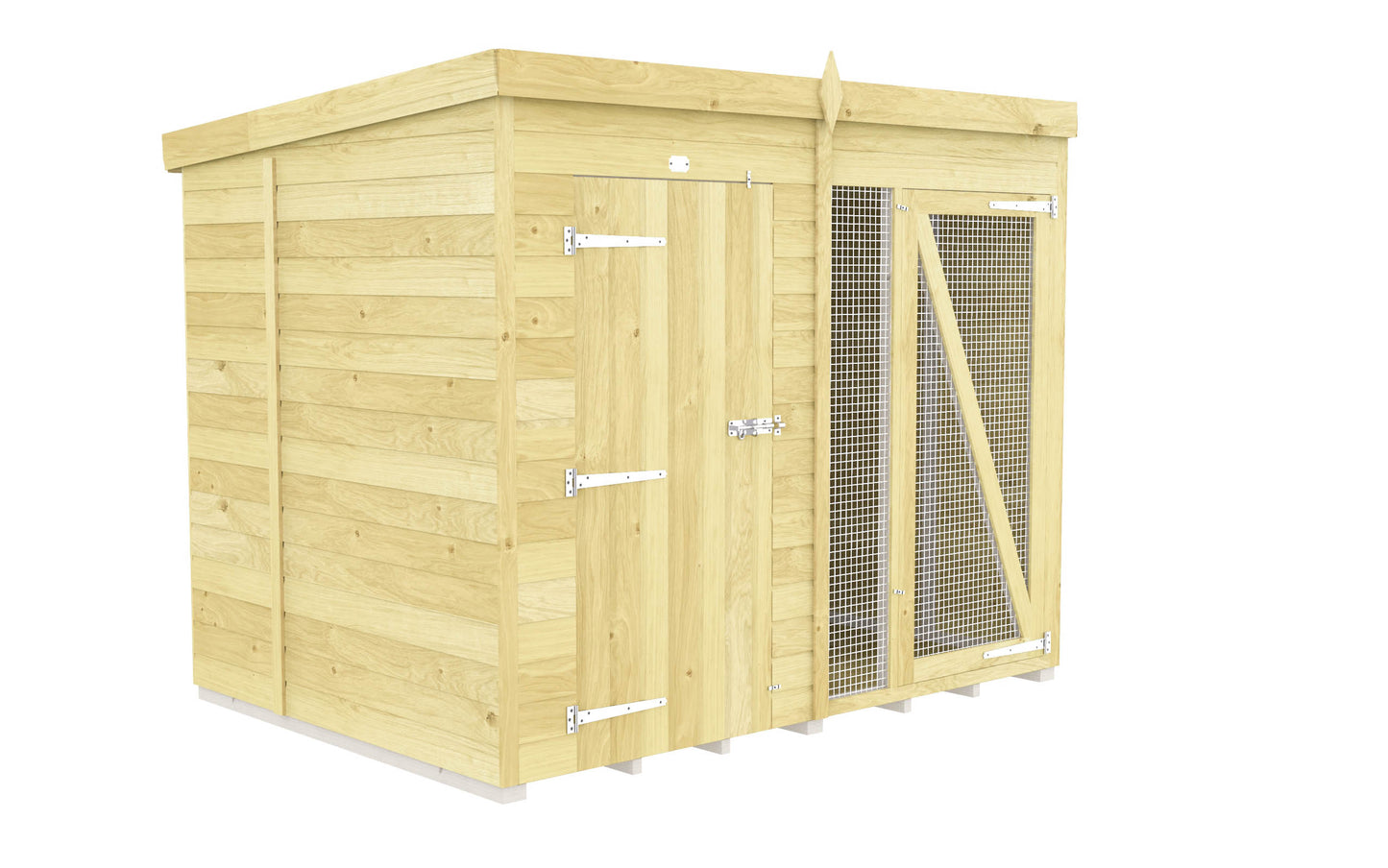 Elmstead Full Height Dog Kennel And Run External View
