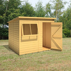 Shire Pent Shiplap Tongue & Groove Garden Shed 8x6