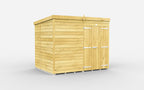 Elmstead Pent Shed Double Door Without Windows External View