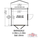 Shire Barnsdale 19mm Log Cabin 8x8