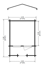 Shire Maulden 19mm Log Cabin With Veranda 8x8