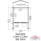 Shire Maulden 19mm Log Cabin With Veranda 8x8