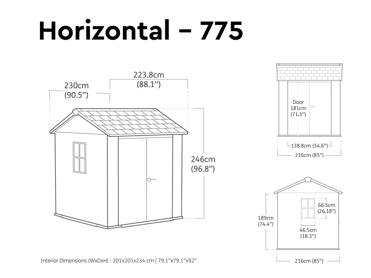 Keter Newton Plus Resin Shed Grey - 15 Year Guarantee