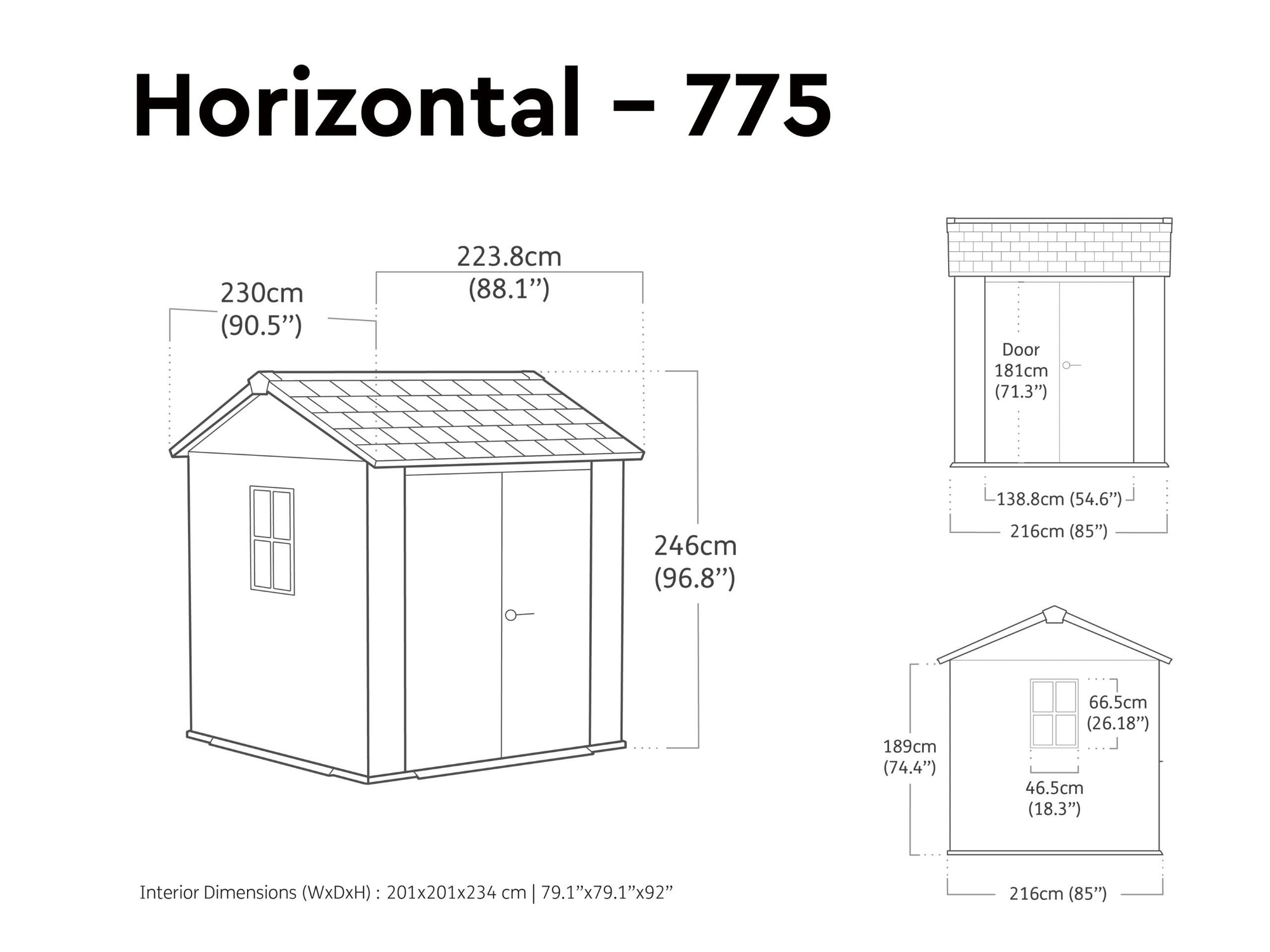 Keter Newton Plus Resin Shed Grey - 15 Year Guarantee