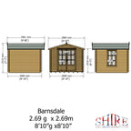 Shire Barnsdale 19mm Log Cabin 9x9