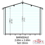 Shire Barnsdale 19mm Log Cabin 9x9