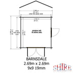 Shire Barnsdale 19mm Log Cabin 9x9