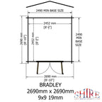 Shire Bradley 19mm Log Cabin 9x9