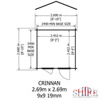 Shire Crinan 19mm Log Cabin 9x9