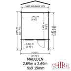 Shire Maulden 19mm Log Cabin With Veranda 9x9
