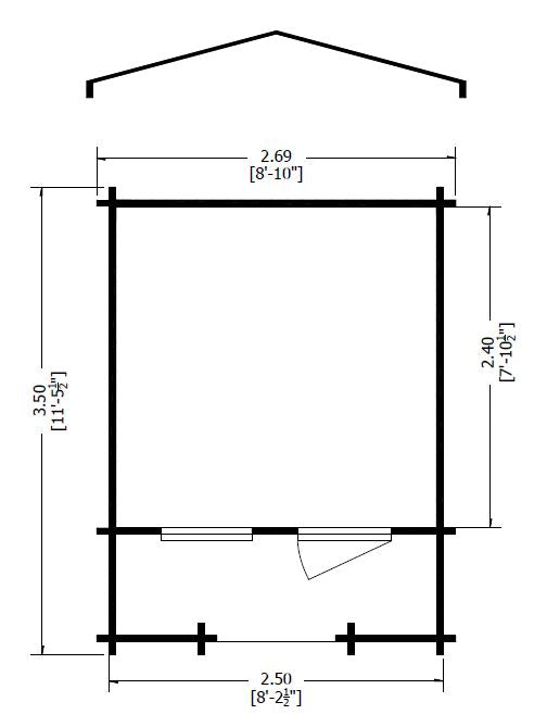 Shire Maulden 19mm Log Cabin With Veranda 9x9