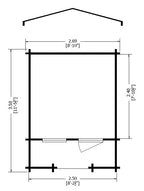 Shire Maulden 19mm Log Cabin With Veranda 9x9