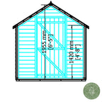Shire Apex Dip Treated Overlap Garden Shed 8x6