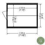 Shire Apex Dip Treated Overlap Garden Shed 8x6