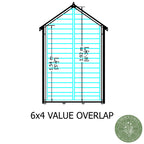 Shire Apex Dip Treated Overlap Garden Shed 6x4