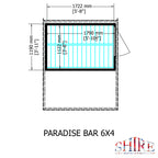 Shire Paradise Garden Bar and Store 6x4 Pent Roof