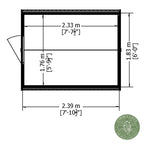Shire Apex Dip Treated Overlap Garden Shed 8x6