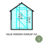 Shire Apex Dip Treated Overlap Garden Shed 7x5
