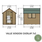 Shire Apex Dip Treated Overlap Garden Shed 7x5
