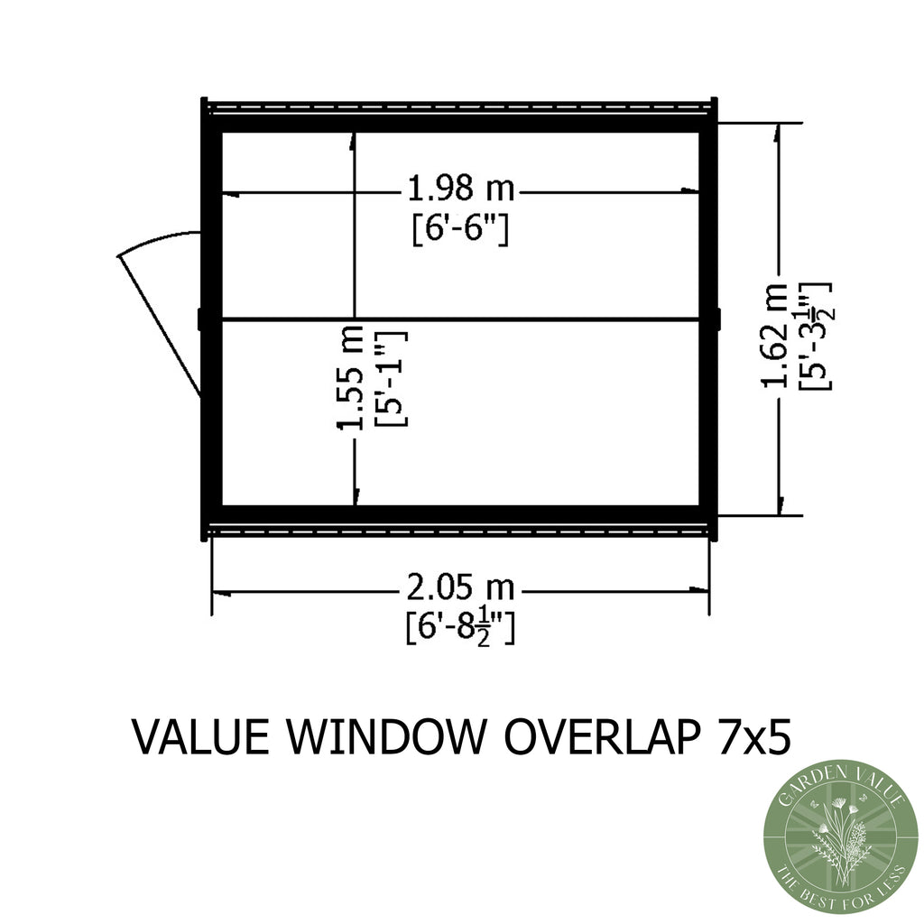 Shire Apex Dip Treated Overlap Garden Shed 7x5