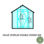 Shire Apex Dip Treated Overlap Garden Shed 8x6