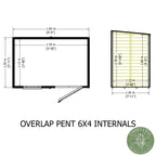 Shire Pent Dip Treated Overlap Value Garden Shed 6x4
