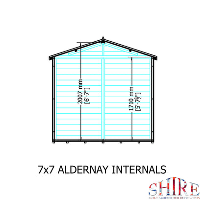 Shire Alderney Shiplap Tongue & Groove Apex Shed 7x7