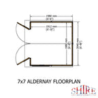 Shire Alderney Shiplap Tongue & Groove Apex Shed 7x7