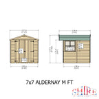 Shire Alderney Shiplap Tongue & Groove Apex Shed 7x7