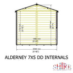 Shire Alderney Shiplap Tongue & Groove Apex Shed 7x5
