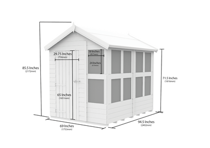 Elmstead Apex Potting Shed Dimensional Drawings