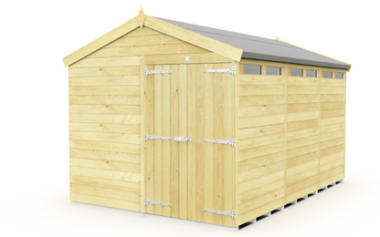 Elmstead Apex Security Shed Double Door External View