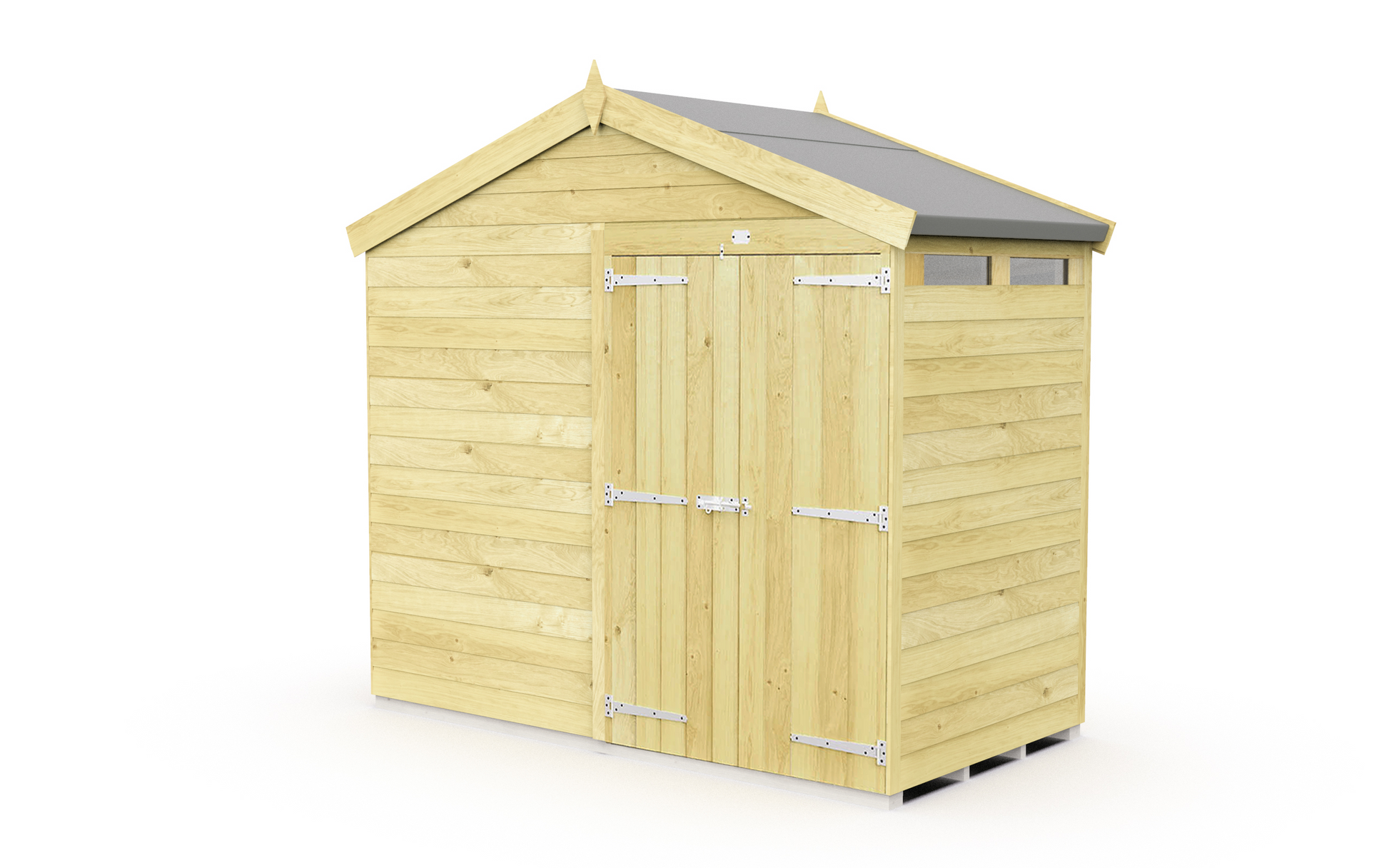 Elmstead Apex Security Shed Double Door External View