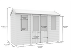 Elmstead Apex Summerhouse Dimensional Drawings