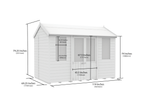 Elmstead Apex Summerhouse Dimensional Drawings