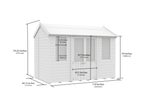 Elmstead Apex Summerhouse Dimensional Drawings
