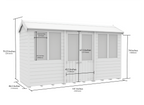 Elmstead Apex Summerhouse Dimensional Drawings