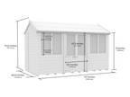 Elmstead Apex Summerhouse Dimensional Drawings