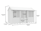 Elmstead Apex Summerhouse Dimensional Drawings