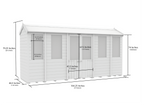 Elmstead Apex Summerhouse Dimensional Drawings