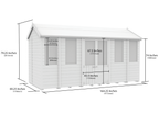 Elmstead Apex Summerhouse Dimensional Drawings
