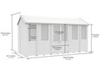 Elmstead Apex Summerhouse Dimensional Drawings