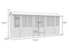 Elmstead Apex Summerhouse Dimensional Drawings