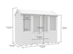 Elmstead Apex Summerhouse Dimensional Drawings