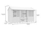 Elmstead Apex Summer Shed Dimensional Drawings