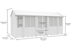 Elmstead Apex Summer Shed Dimensional Drawings