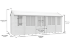 Elmstead Apex Summer Shed Dimensional Drawings