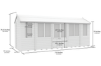 Elmstead Apex Summer Shed Dimensional Drawings